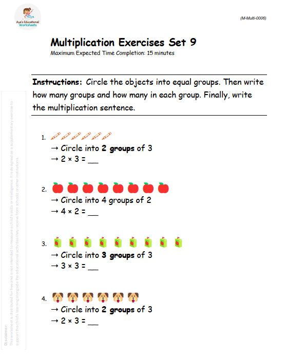 Circle Groups Game for Kindergarten and Grade 1 Students